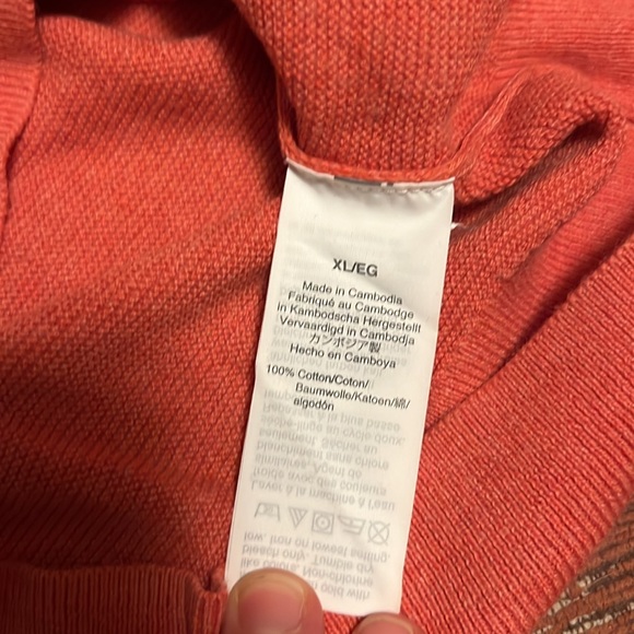 J.Crew Men's Coral Crewneck Sweater, XL, 100% Cotton. super soft - Picture 4 of 6
